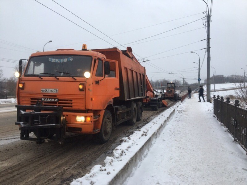 С начала зимы с дорог Рыбинска вывезено 25,5 тысяч м³ снега
