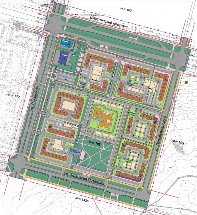 План застройки череповца зашекснинский район